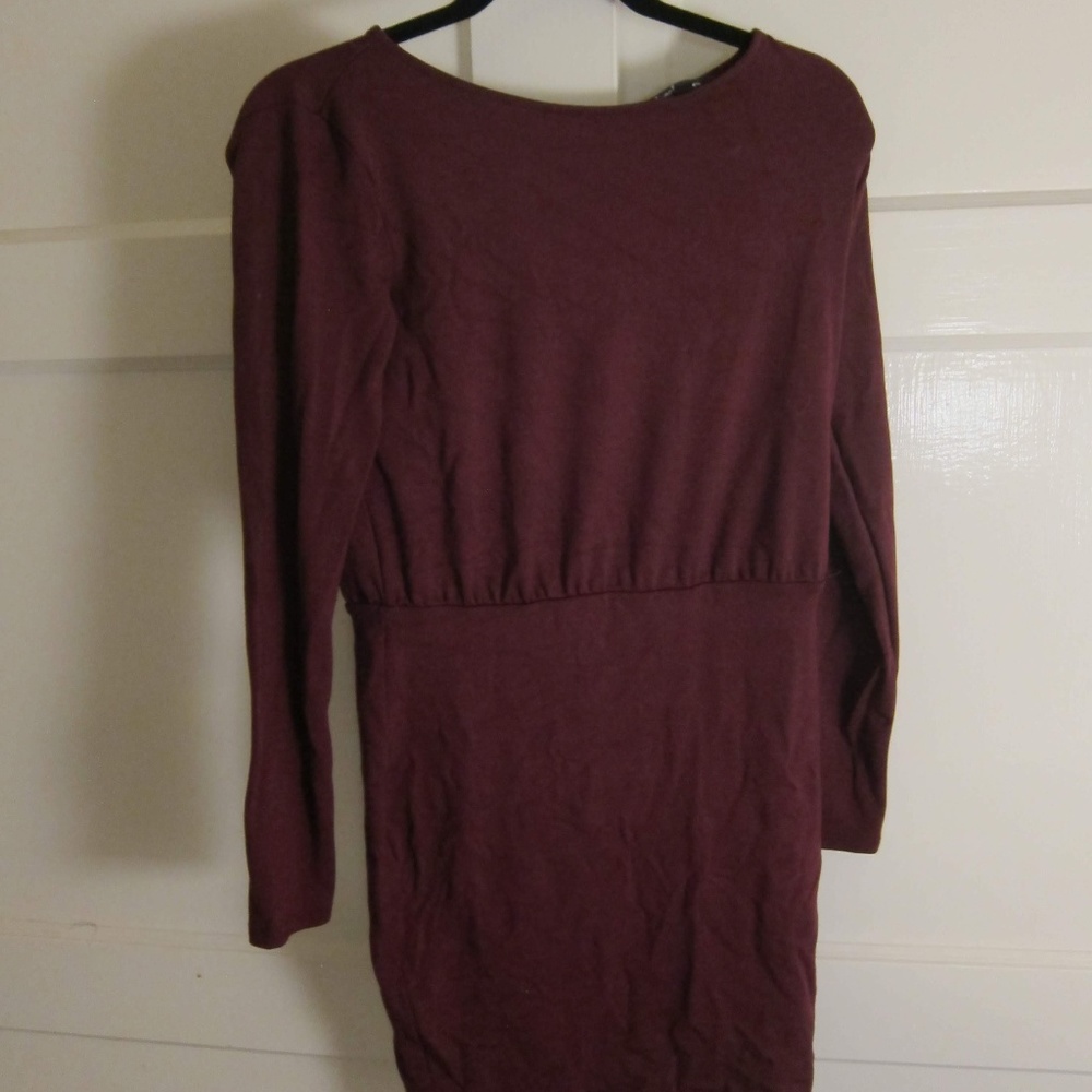 Lulus Vision of Love Burgundy Long Sleeve Bodycon